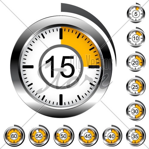 Vector chrome round timers