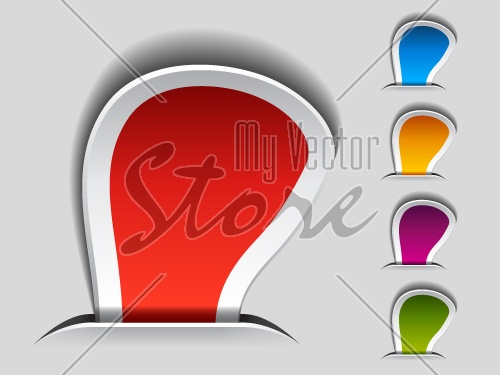 vector blank attached labels