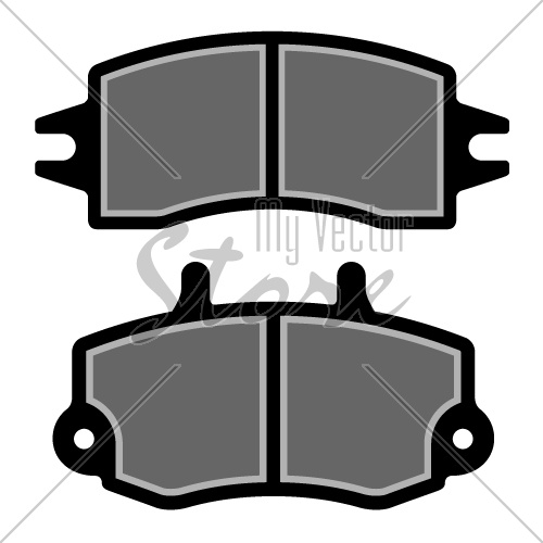 vector brake pad black silhouettes