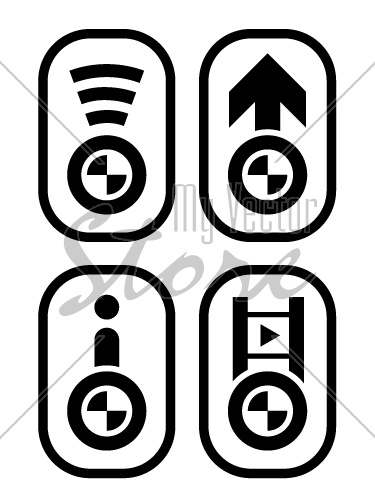vector bmw spirit design navigation buttons