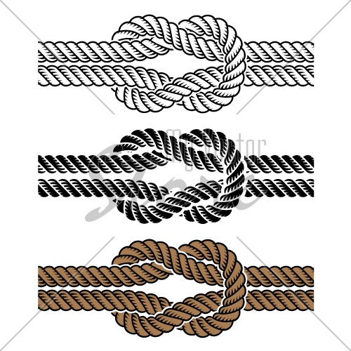vector black rope knot symbols