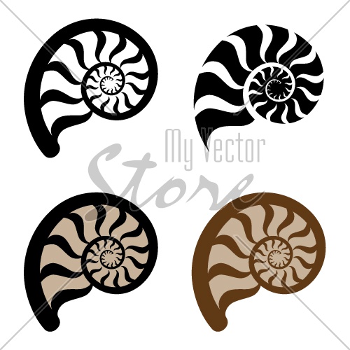 vector shell silhouette