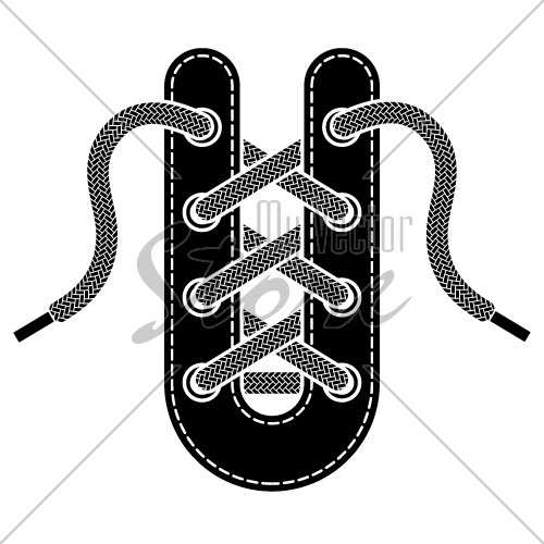 vector shoe lace symbol
