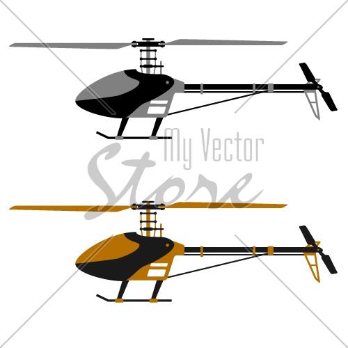 vector helicopter rc model icons