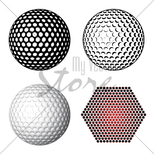 vector golf ball symbols