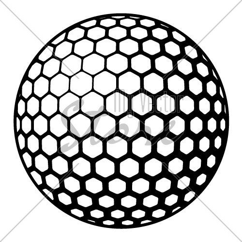vector golf ball symbol