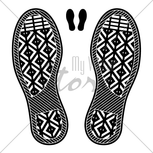 vector clean shoe imprints