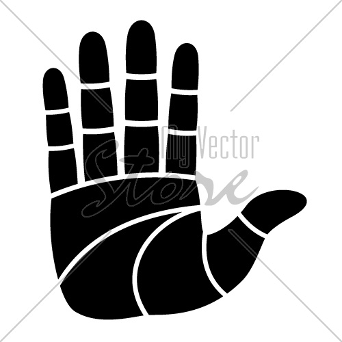 vector clean hand imprint