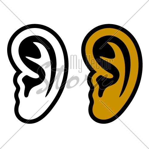 vector human ear symbols