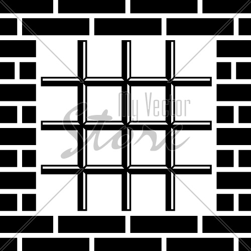 vector grate prison window black symbol