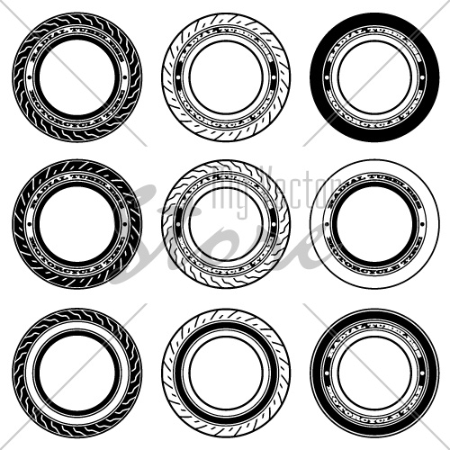 vector radial tubeless motorcycle tyre symbols