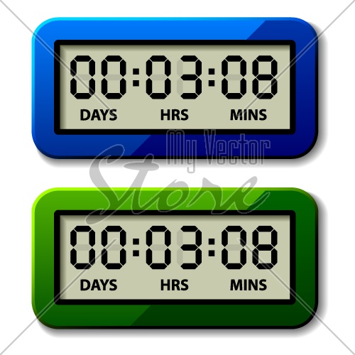 vector LCD counter - countdown timer