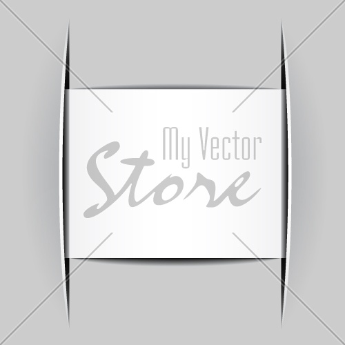 vector blank white attached paper