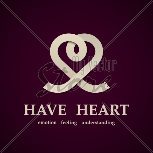 vector abstract heart symbol design template