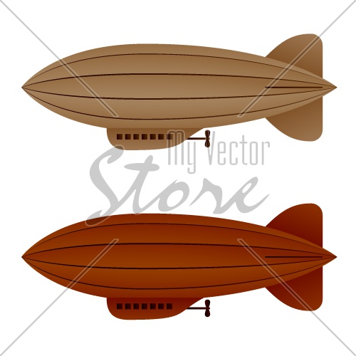 vector brown vintage airship zeppelin