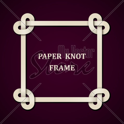 vector paper knot frame background