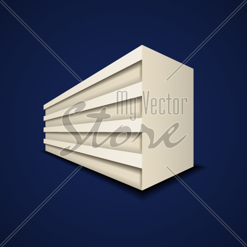 vector abstract paper building icon