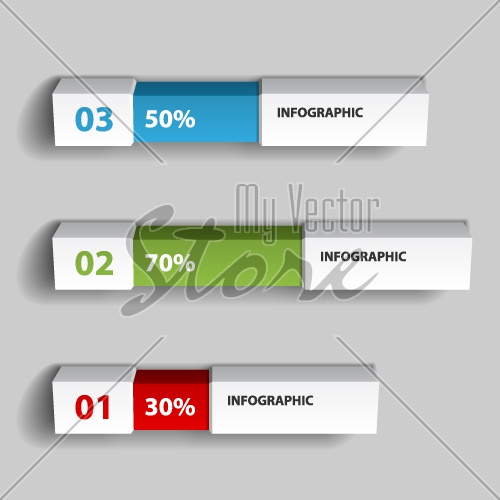 vector percent infographic chart design template