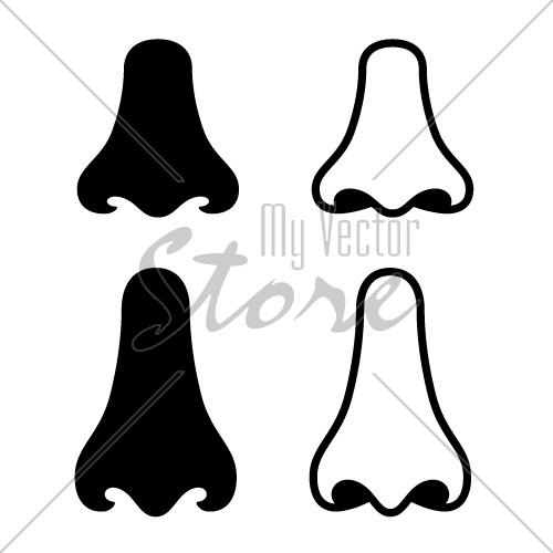 vector human nose symbols