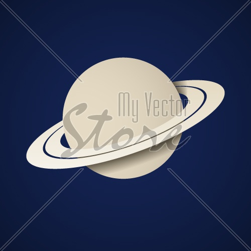 vector paper planet saturn icon