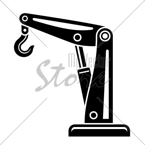 vector hydraulic hand crane symbol