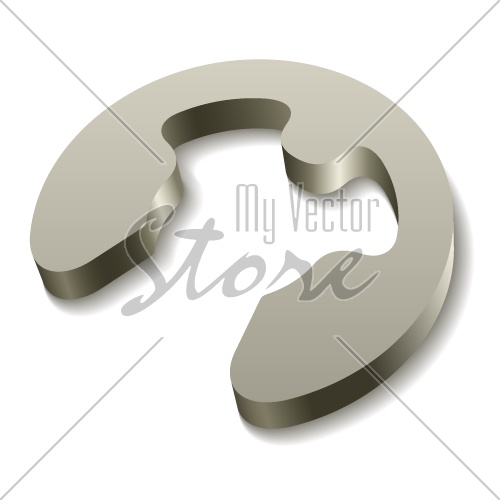 vector retaining snap ring circlip icon