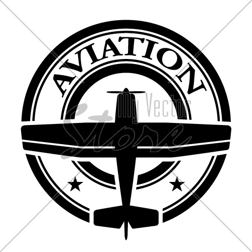 vector aviation stamp