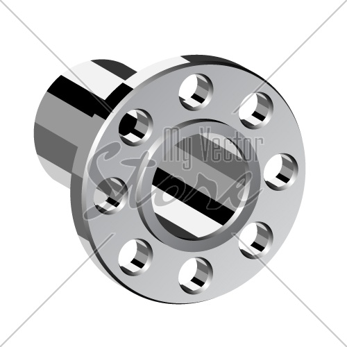 vector chrome pipe flange