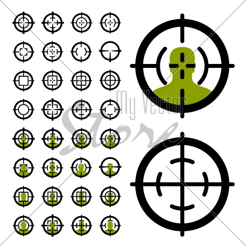 vector gun crosshair sight symbols