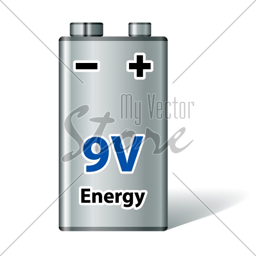 vector 9v square battery