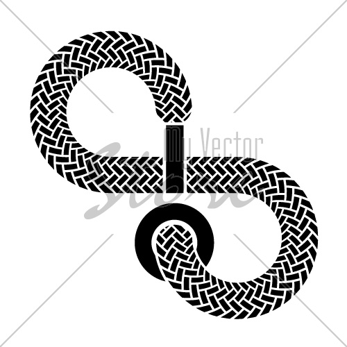 vector shoe lace infinity symbol