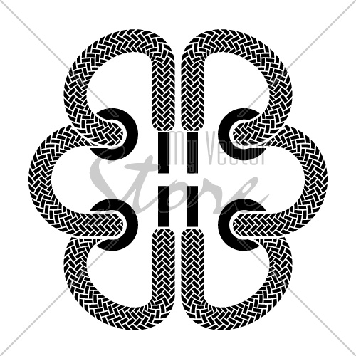 vector shoe lace brain symbol