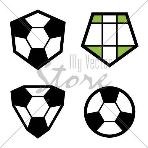 vector soccer club emblem ball