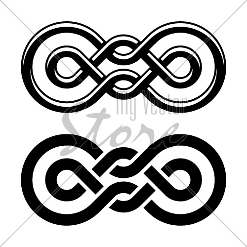 vector unity knot black white symbol