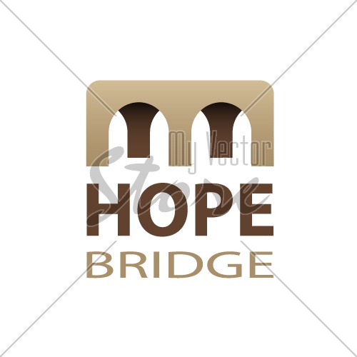 vector hope bridge abstract icon