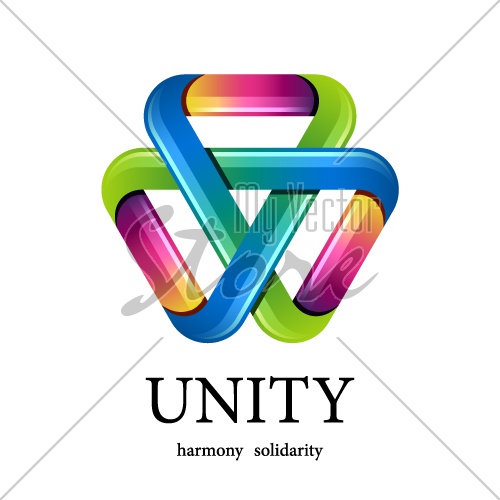vector unity multicolor triangle icon