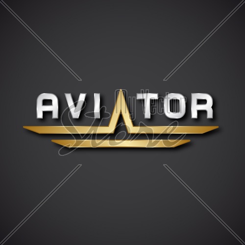 EPS10 vector aircraft aviator inscription icon