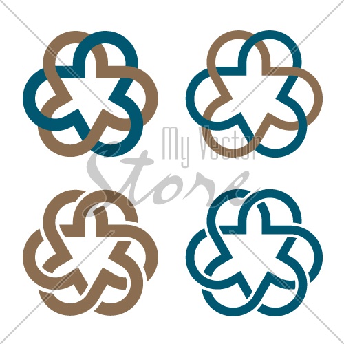 vector abstract magic knot flower eternity emblem
