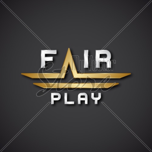 EPS10 vector fair play text icon