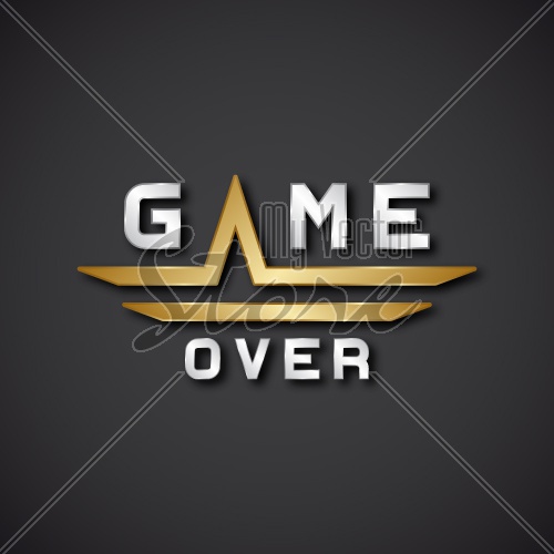 EPS10 vector game over text icon