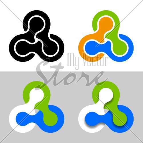 vector teamwork infinity chain icons