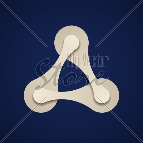 vector teamwork infinity chain paper emblem