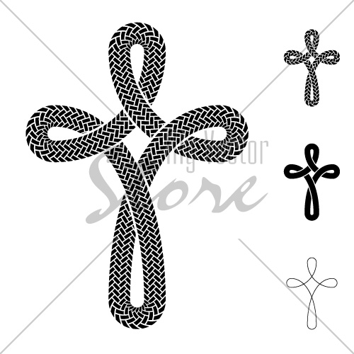 vector christian cross cord symbol