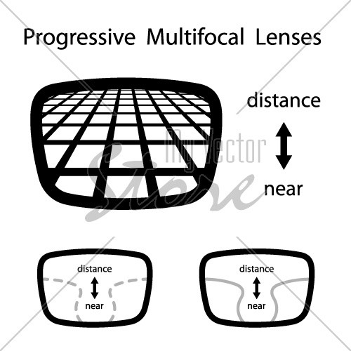 vector progressive multifocal glasses lenses