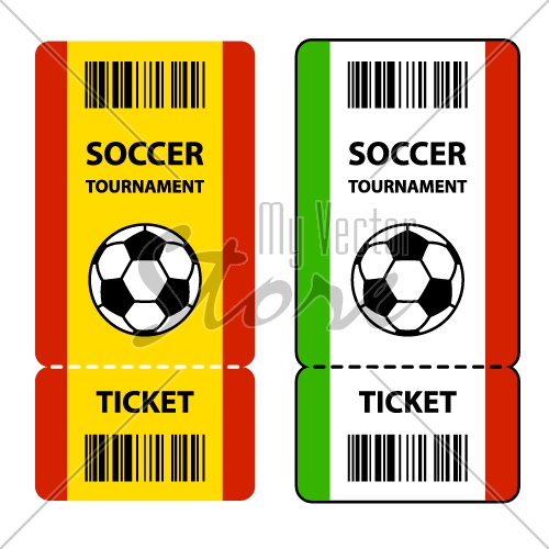 vector soccer football tournament tickets