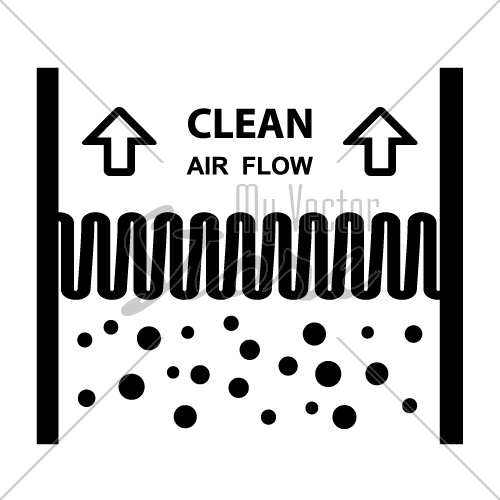 vector air filter effect symbol