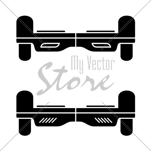 vector self balancing hover board black symbol