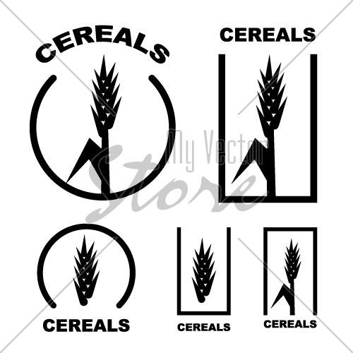 cereal ear black symbol vector