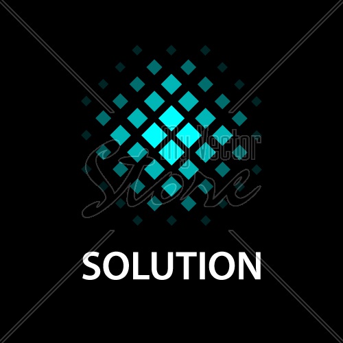 abstract tiled sphere icon solution symbol