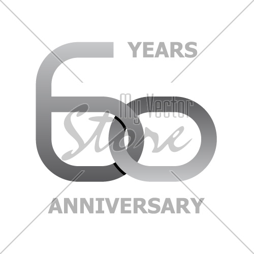 60 years anniversary symbol vector
